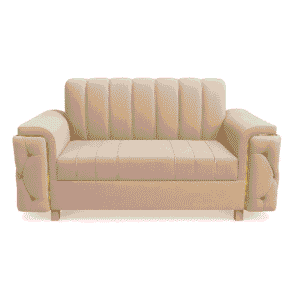 Beige Contemporary Tufted Sofa