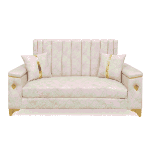 Regal Ivory and Gold Sofa