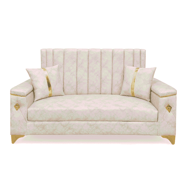 Regal Ivory and Gold Sofa