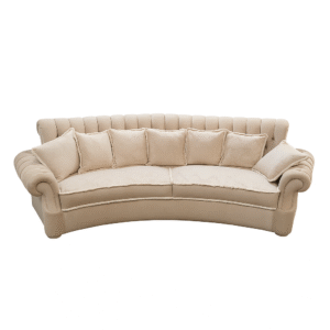 Curved Beige Sectional Sofa